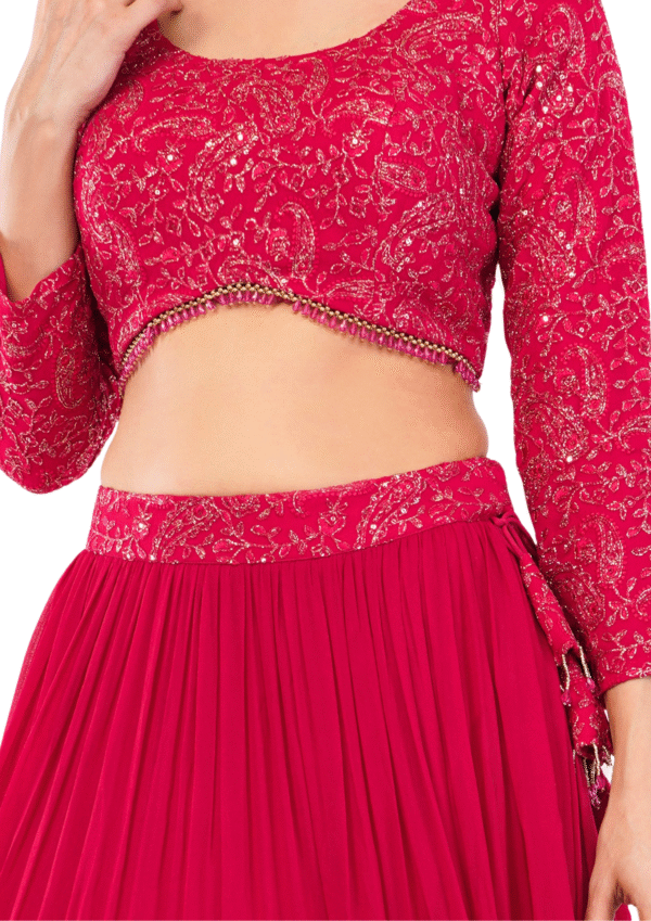 Luxury Georgette Embroidered Lehenga Set - Image 3