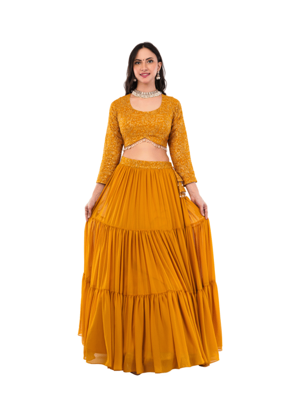 Luxury Georgette Embroidered Lehenga Set - Image 17