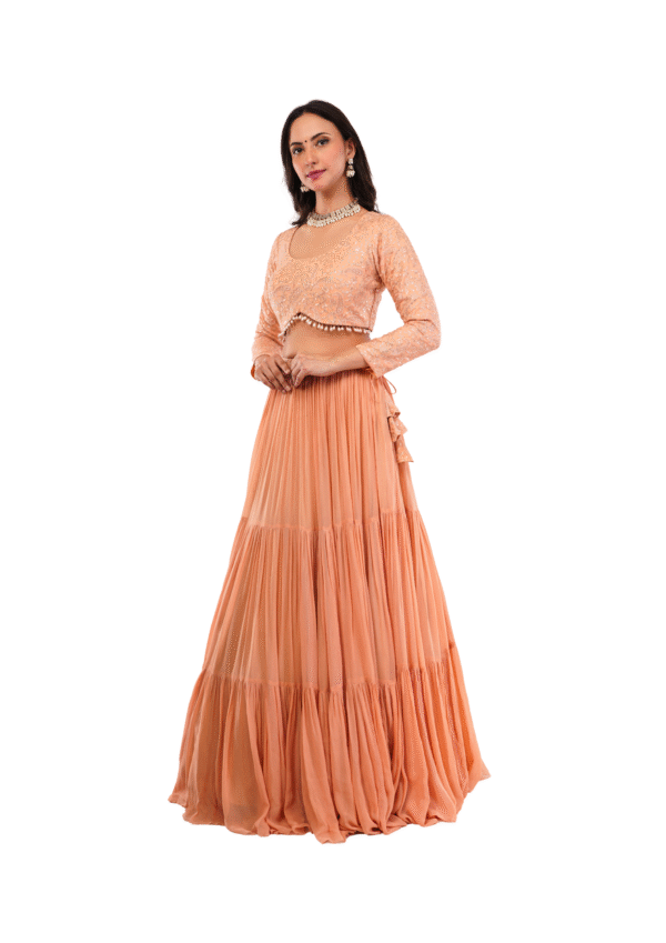 Luxury Georgette Embroidered Lehenga Set - Image 5