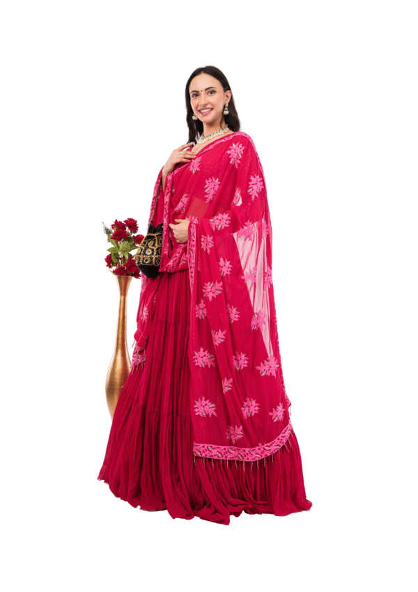 Luxury Georgette Embroidered Lehenga Set - Image 11