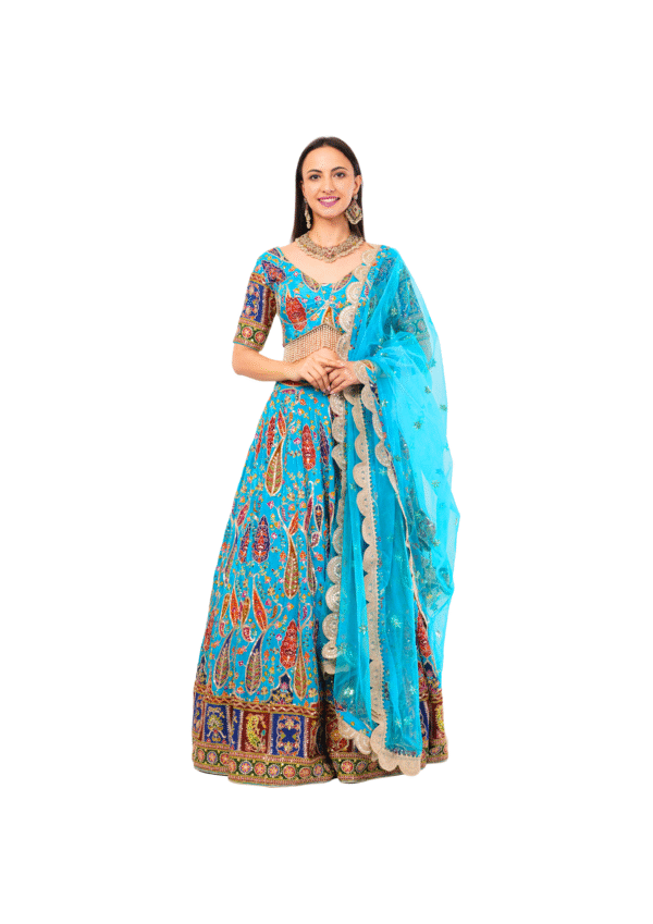 Crepe Embroidered Lehenga Outfit