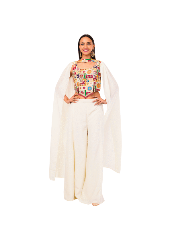 Stylish Ethnic Crop Top & Palazzo Dress