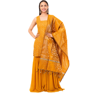 Luxury Gharara Set with Silk Dupatta