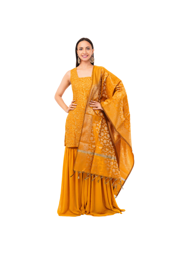 Luxury Gharara Set with Silk Dupatta