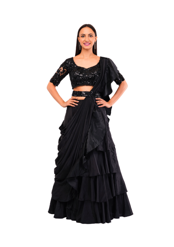 Luxury Draape Lehenga Set - Image 2