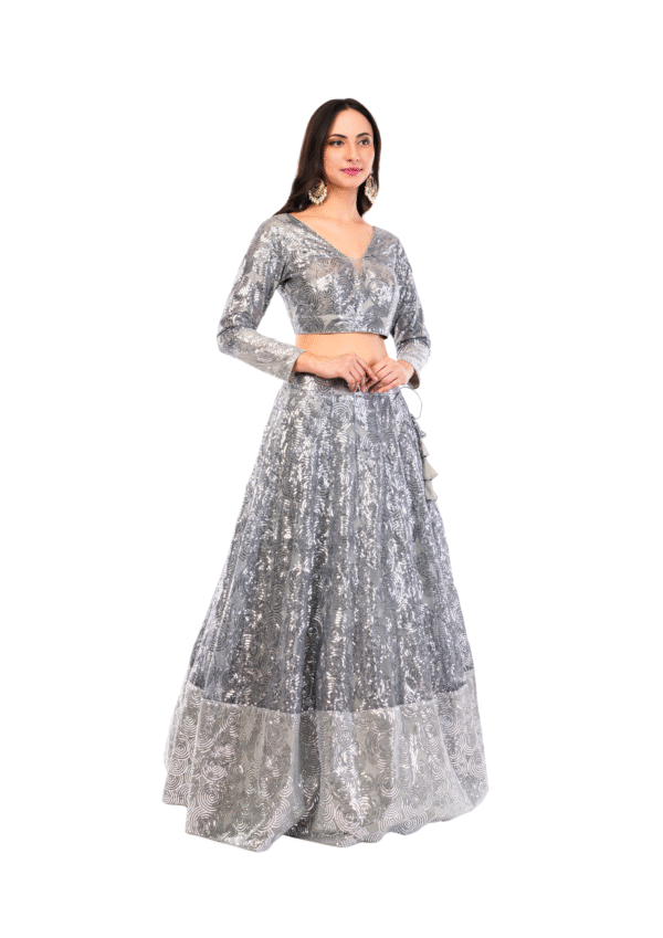 Luxury Sequin Embroidered Lehenga Set - Image 14