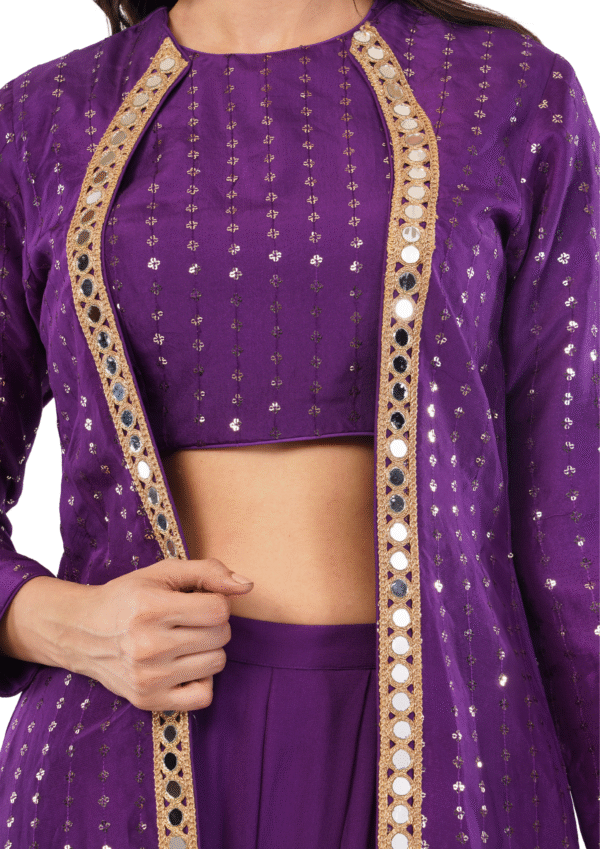 Three-Piece Mirror Work Ethnic Ensemble - Image 8