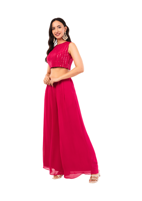 Three-Piece Mirror Work Ethnic Ensemble - Image 13