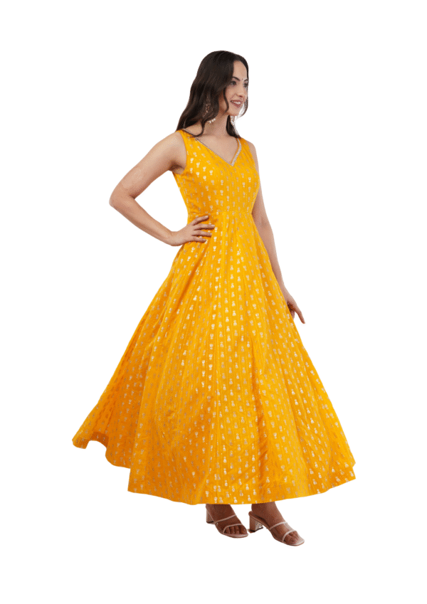 Sunshine Yellow Anarkali Suit Set - Image 4