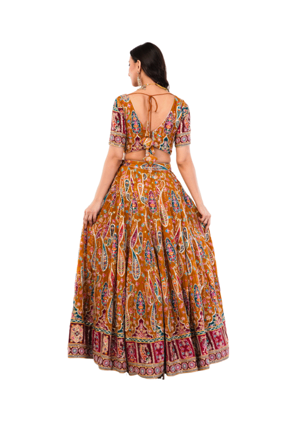Crepe Embroidered Lehenga Outfit - Image 14