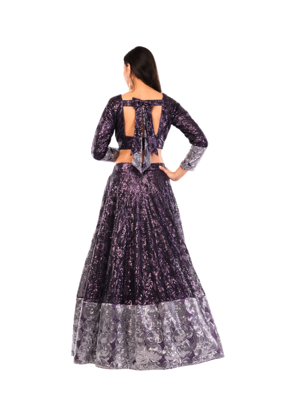 Luxury Sequin Embroidered Lehenga Set - Image 9