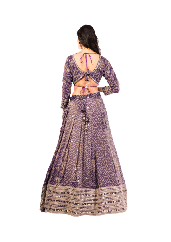 Bandhani Embroidered Lehenga Outfit - Image 6
