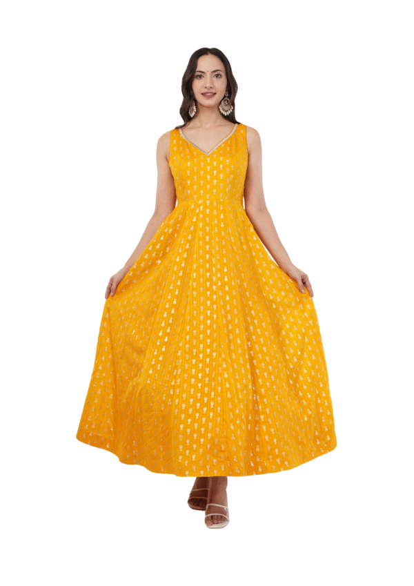 Sunshine Yellow Anarkali Suit Set - Image 2