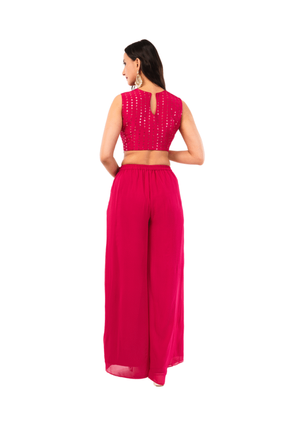 Three-Piece Mirror Work Ethnic Ensemble - Image 14