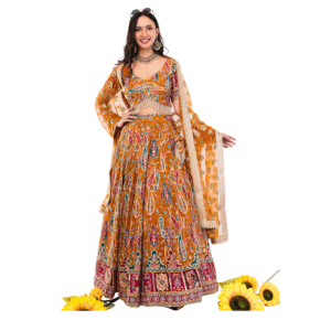 Crepe Embroidered Lehenga Set
