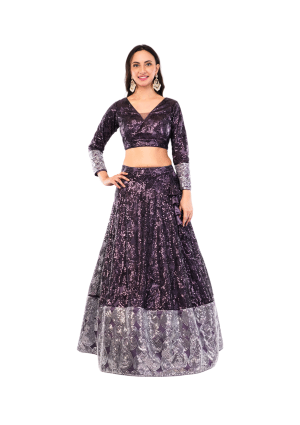 Luxury Sequin Lehenga Set - Image 5