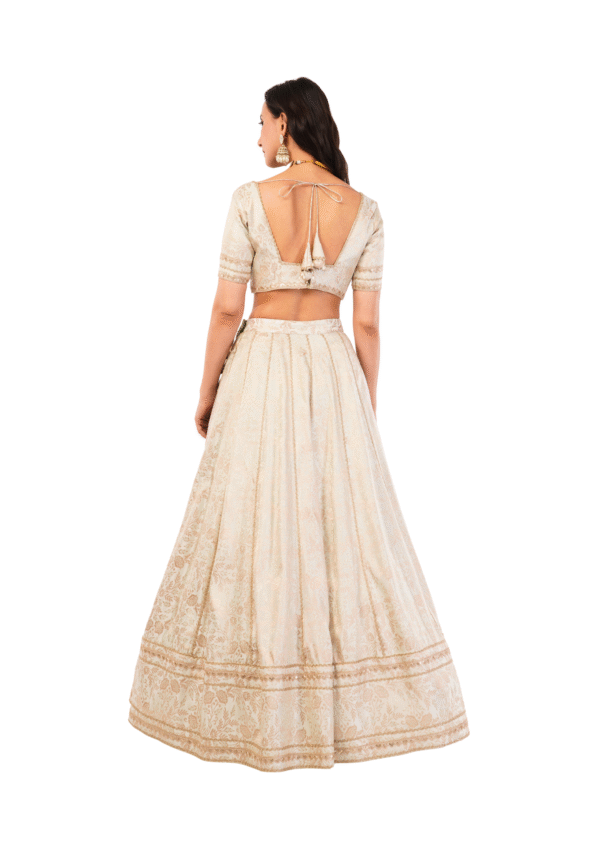 Royal Banarasi Embroidered Lehenga Set - Image 8