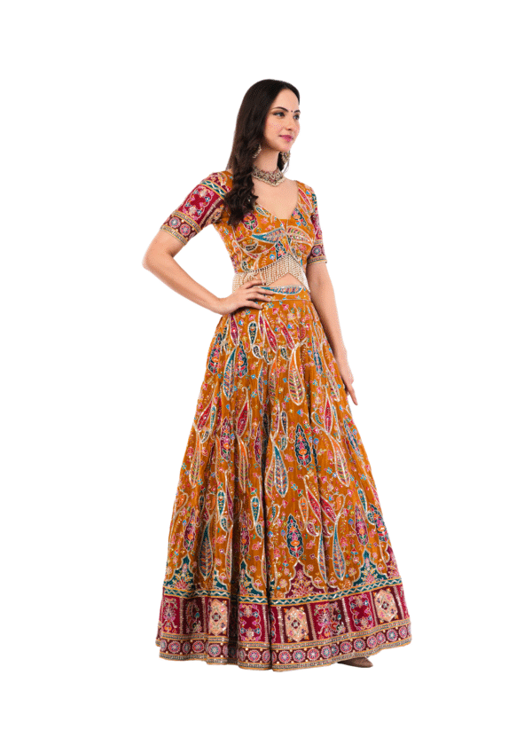 Crepe Embroidered Lehenga Outfit - Image 16