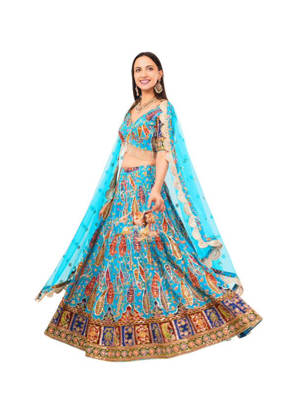 Crepe Embroidered Lehenga Outfit - Image 6
