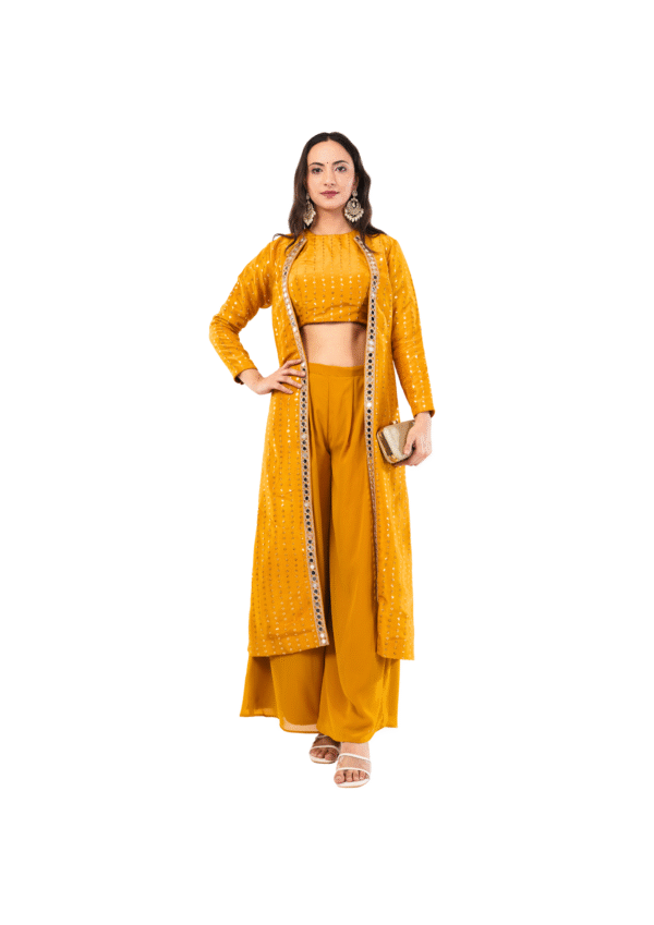 Three-Piece Mirror Work Ethnic Ensemble