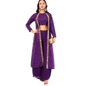 Three-Piece Mirror Work Ethnic Ensemble