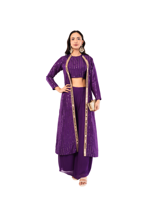 Three-Piece Mirror Work Ethnic Ensemble