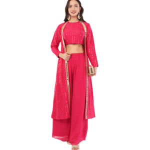 Three-Piece Mirror Work Ethnic Ensemble